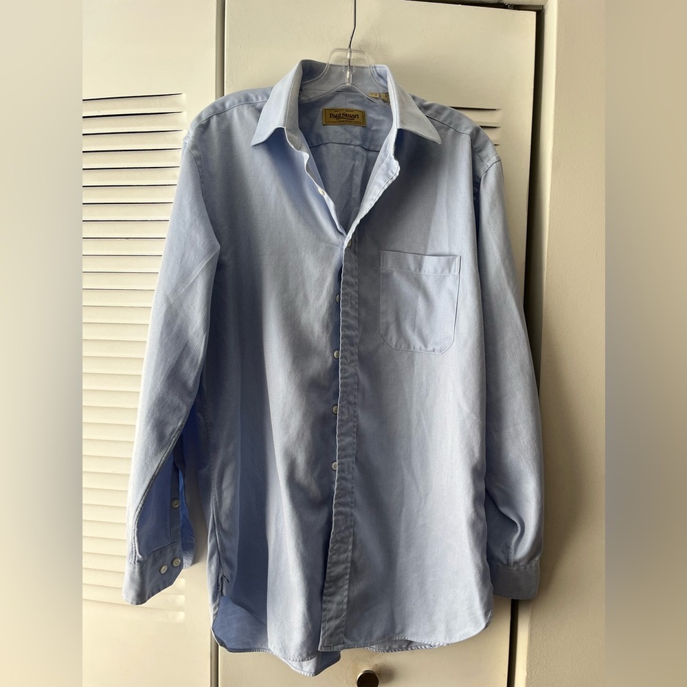 Paul Stuart Men's Light Blue Button Down Shirt 15-1/2 - 35